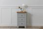 Parisian Grey 3 Drawer Bedside Table by IFD | Style Our Home