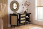 Noah 2 Door 3 Drawer Sideboard Black by Birlea | Style Our Home