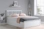 Phoenix White Small Double Ottoman Bed