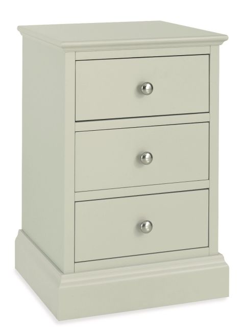 Bentley Designs Ashby Soft Grey 3 Drawer Nightstand - Style Our Home