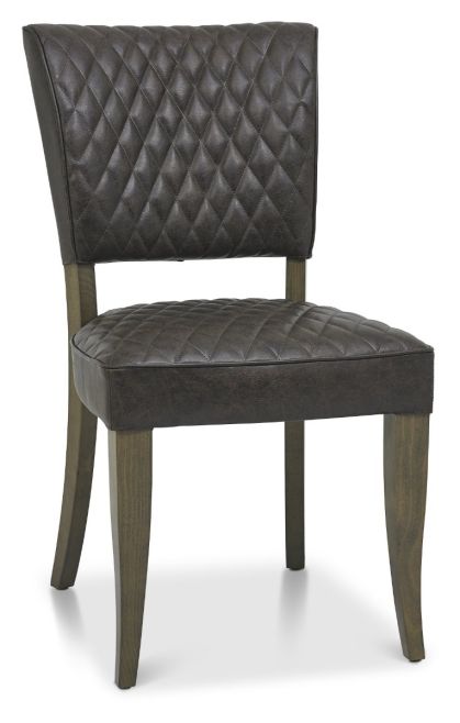 Monterey Fumed Oak Upholstered Chair- Old West Vintage (Pair) - Style Our Home