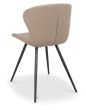 Arlo - Vintage Stone Faux Leather Chair with Black Legs (Pair)