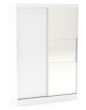 Lynx White 2 Door Sliding Wardrobe With Mirror
