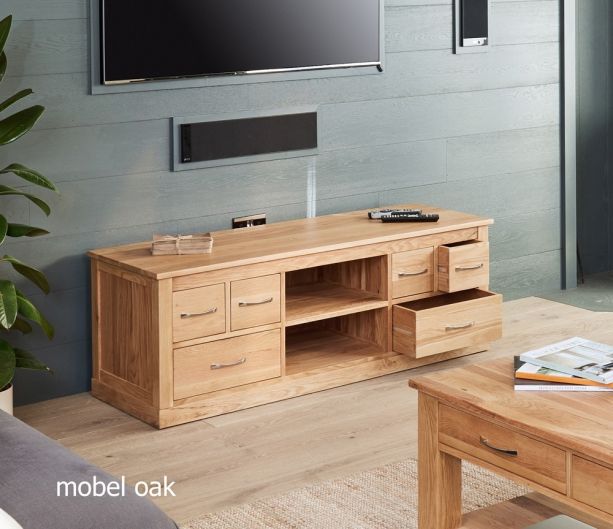 Baumhaus Mobel Oak Widescreen Television Cabinet - Style Our Home