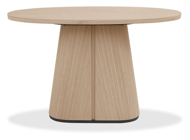 Vega Scandi Oak & Peppercorn Oval Console Table by Bentley Designs | Style Our Home