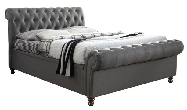 Castello Grey Super King Ottoman Bed