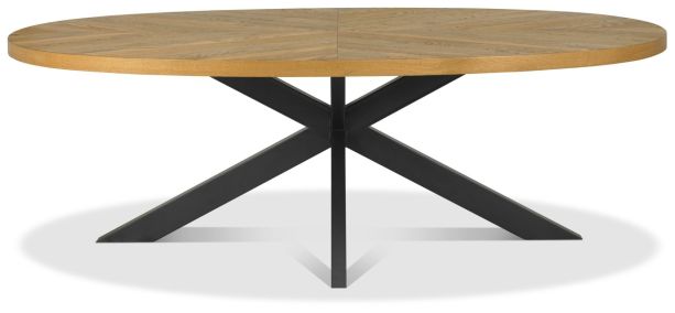 Ellipse Rustic Oak 8 Seater Dining Table by Bentley Designs | Style Our Home