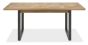 Indus Rustic Oak 6-8 Seater Table & 6 Cezanne Dark Grey Faux Leather Chairs - Black Legs by Bentley Designs | Style Our Home