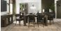 Logan Fumed Oak 6 Seater Table & 6 Ellipse Upholstered Chairs in Old West Vintage by Bentley Designs | Style Our Home