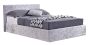 Berlin Steel Crushed Velvet King Ottoman Bed