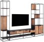 Cosmo 2 Doors Open Racks TV Wall Element Bookcase