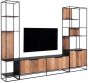 Cosmo 2 Doors Open Racks TV Wall Element Bookcase