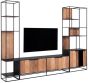 Cosmo 2 Doors Open Racks TV Wall Element Bookcase