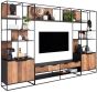 Cosmo 2 Doors Open Racks TV Wall Element Bookcase