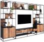 Cosmo 2 Doors Open Racks TV Wall Element Bookcase