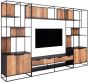 Cosmo 2 Doors Open Racks TV Wall Element Bookcase