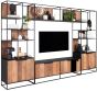 Cosmo 2 Doors Open Racks TV Wall Element Bookcase