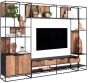 Cosmo 2 Doors Open Racks TV Wall Element Bookcase