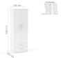 Lynx White 2 Door Combi Wardrobe