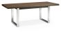Tivoli Dark Oak 4-6 Seater Table & 4 Cantilever Chairs in Mottled Black Faux Leather by Bentley Designs | Style Our Home