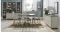 Bergen Grey Washed Oak 4-6 Seater Table & 4 Slat Back Chairs in Titanium Fabric by Bentley Designs | Style Our Home
