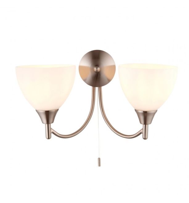 Alton 2 Wall Light Satin Chrome