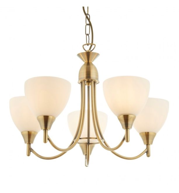 Alton 5 Pendant Light Antique Brass