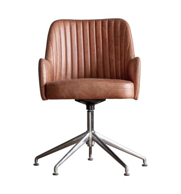 Curie Swivel Chair Vintage Brown Leather