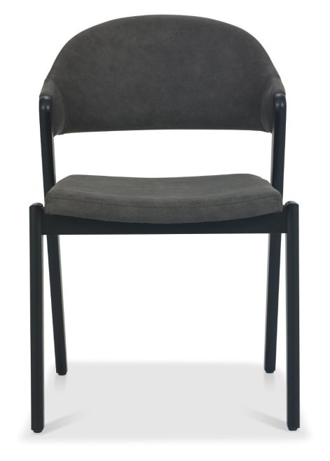 Camden Peppercorn Upholstered Chair in a Dark Grey Fabric (Pair) by Bentley Designs | Style Our Home