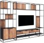 Cosmo 2 Doors Open Racks TV Wall Element Bookcase