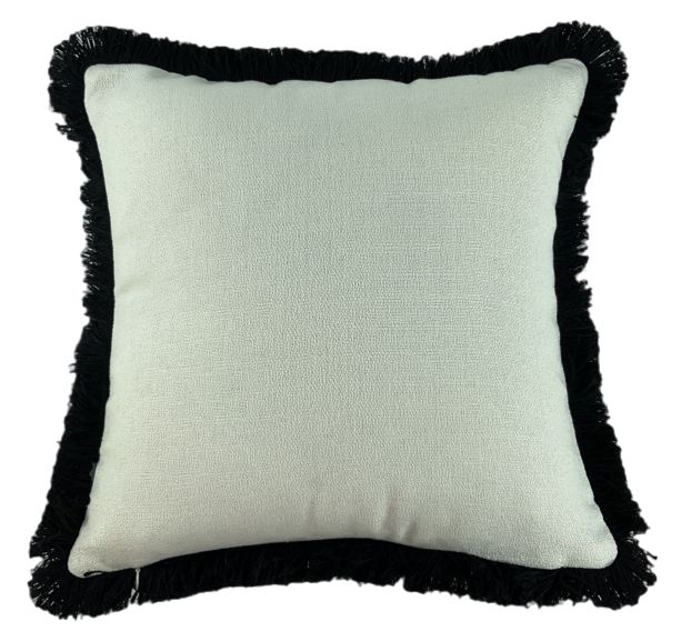 Slub With Heavy Black Fringe by Malini | Style Our Home