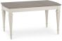 Montreux Grey Washed Oak & Soft Grey 4-6 Seater Table & 4 Upholstered Chairs in Grey Bonded Leather by Bentley Designs | Style Our Home