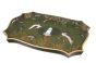 Green Fountain Design Tray on Stand