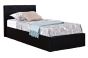 Berlin Black Single Ottoman Bed