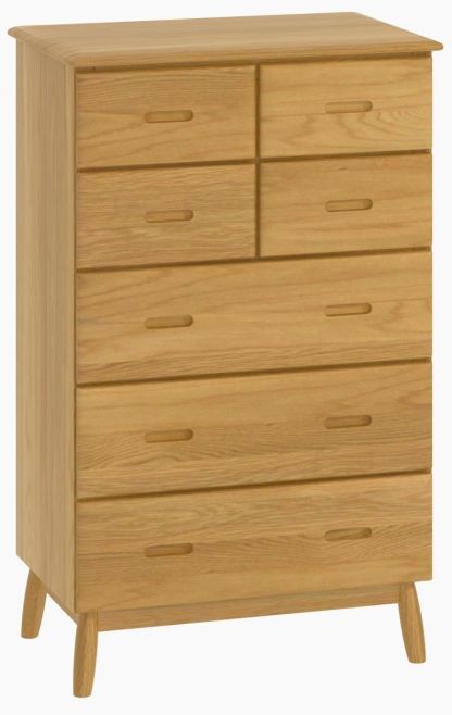 Malmo Oak 4+3 Drawer Tall Chest  -  Style Our Home