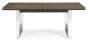 Tivoli Dark Oak 6-8 Seater Table & 8 Cantilever Chairs in Dark Blue Velvet by Bentley Designs | Style Our Home