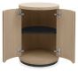 Vega Scandi Oak & Peppercorn Round Lamp Table by Bentley Designs | Style Our Home