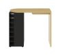 Roll Light Oak (Melamine) / Pure Black Bar Table | Style Our Home
