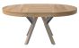 Rondo Extendable Round Dining Table with Grey Legs - Country Oak