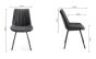 Fontana - Dark Grey Faux Suede Fabric Chairs with Grey Hand Brushing on Black Powder Coated Legs (Pair) from Style Our Home