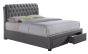 Valentino Two Drawer Grey 4'6 King Bed