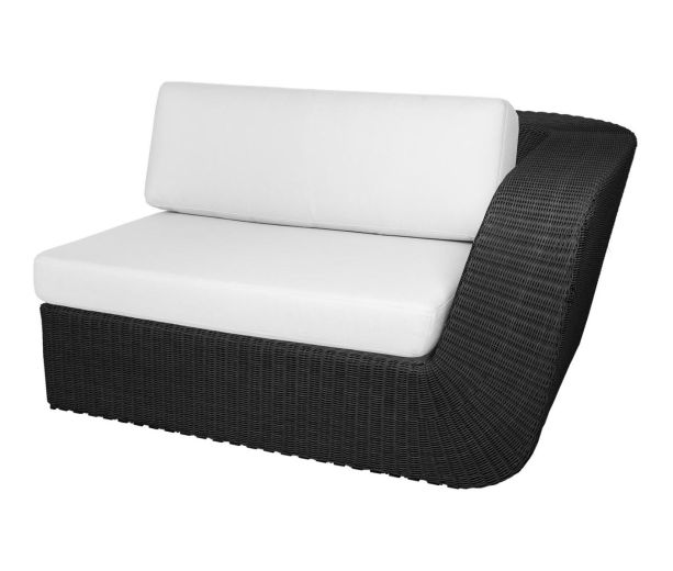 Savannah Black 2-Seater Sofa - Left Module - White Natté by Cane-line | Style Our Home