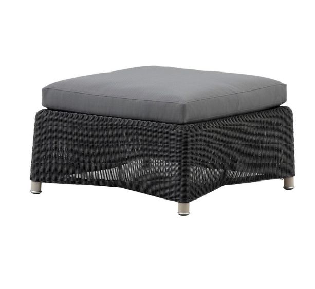 Diamond Weave Graphite Footstool by Cane-line | Style Our Home