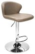 Rosso - Stone Vintage Faux Leather Gas Lift Swivel Barstool with Chrome Base (Single)