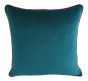 Pm Dble Sided Velv Teal/Fuschia Piping Fusc