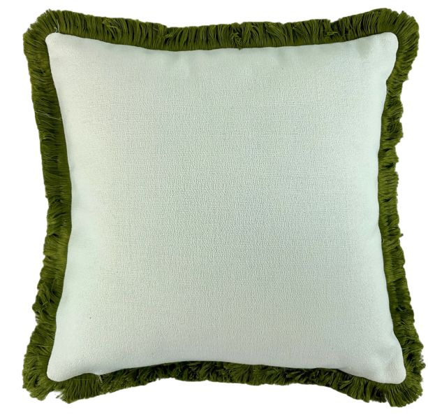 Slub With Heavy Olive Fringe by Malini | Style Our Home
