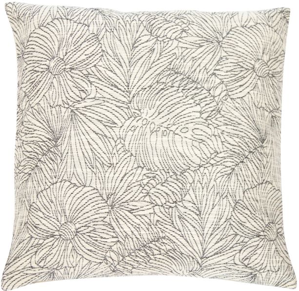 Cream Grey Jacquard Floral Design by Malini | Style Our Home