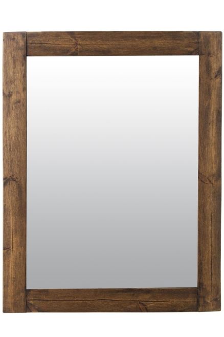 Erato Dark Natural Wood Dress Mirror