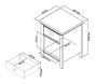 Hampstead White 1 Drawer Nightstand