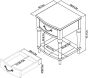 Montreux Grey Washed Oak & Soft Grey 1 Drawer Nightstand 